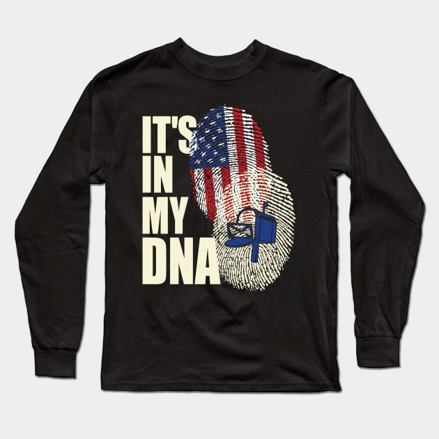 Postal Worker It's In My DNA Long Sleeve T-Shirt by janayeanderson48214